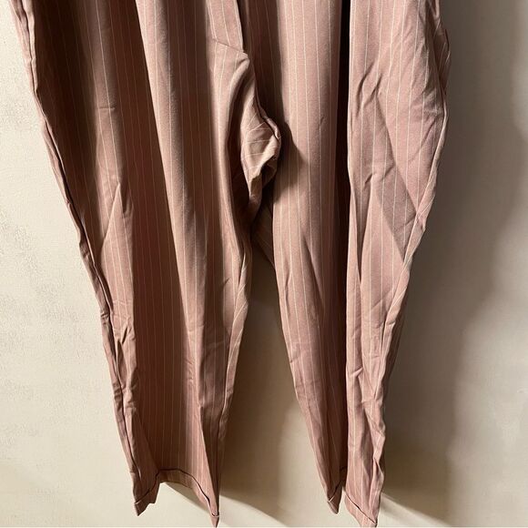 Charlotte Russe+ Pink Striped Cuffed Hem Trousers NWT Size 3X - Picture 11 of 15